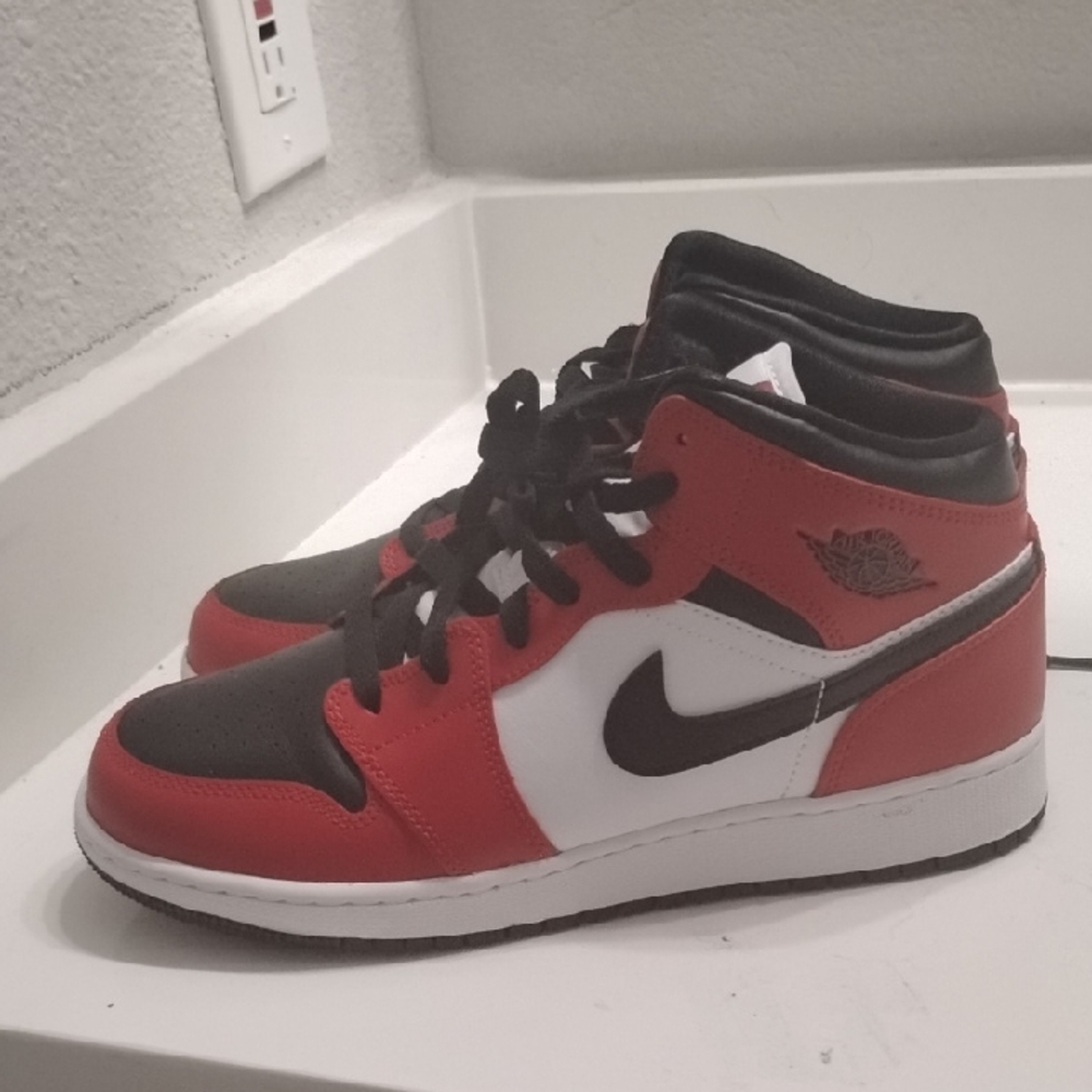 Jordan Red and Black Sneakers
